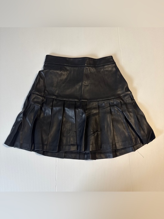 Bar III Dresses & Skirts - Bar III Black Faux Leather Pleated Mini Skirt XS Y2K Preppy Tennis Goth Grunge